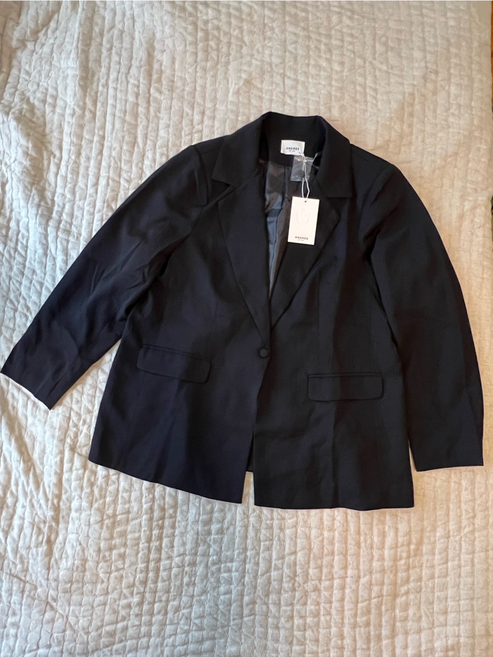 Andree by Unit Women's Black Single-Button Blazer 1X NWT